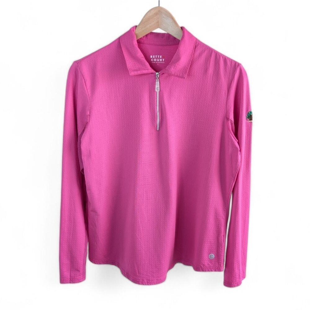 Bette & Court 1/4 Zip Pink Large